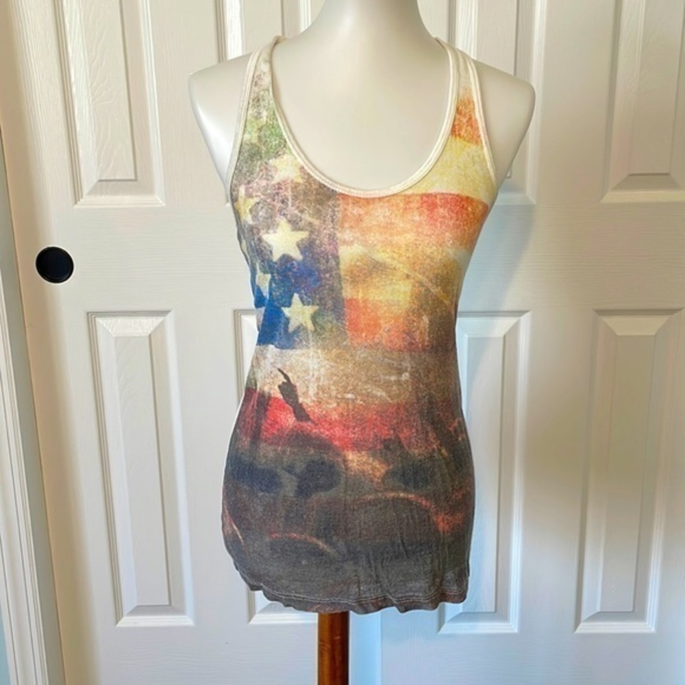 Patriotic racer back tank top GREAT CONDITION! Perfect for 4th of July 🎆🎇